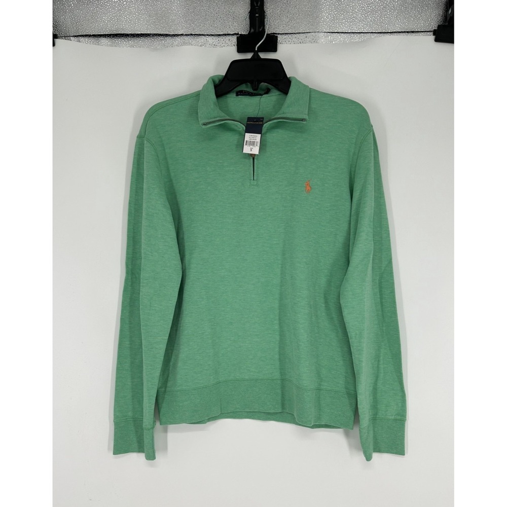 Polo Ralph Lauren Sweater Mens Small Mint Lime‎ Lime Crush Quarter 1/4 Zip Knit
